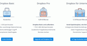 Dropbox Cloudspeicher kostenlos nutzen