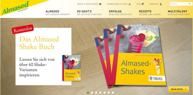 Almased Shake Buch mit über 60 Shake-Varianten kostenlos bestellen