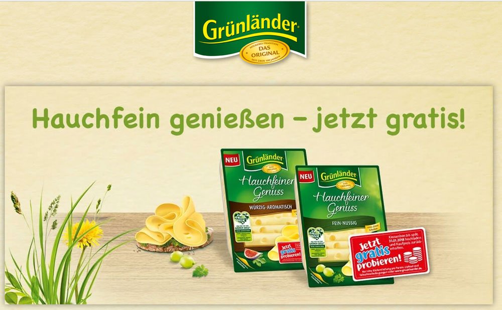 Grünländer Käse gratis