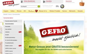 Gefro Gratis-Probierpaket