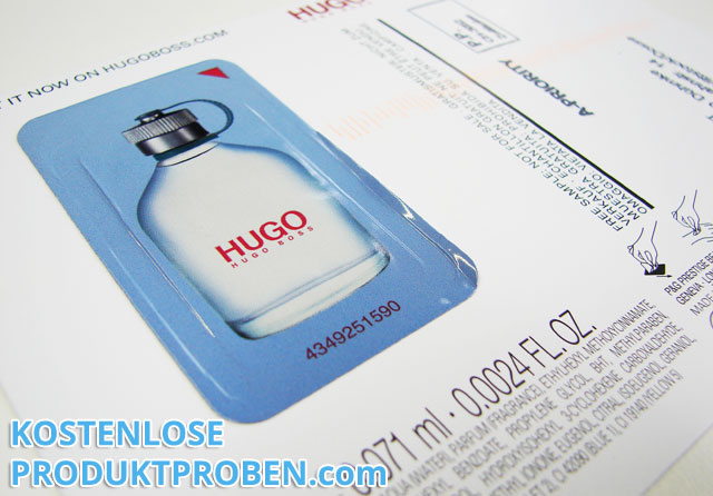 Hugo Boss Parfum Produktprobe angekommen