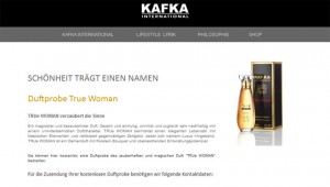 Kostenlose Duftprobe True Woman von Kafka International