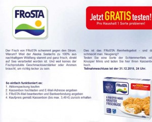 Frosta Schlemmerfilets oder Knusper-Minis kostenlos testen