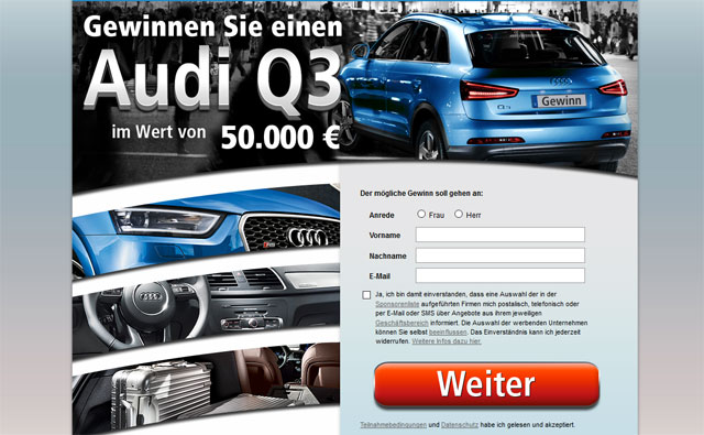 Audi Q3 gewinnen