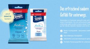 Tempo Feuchttücher kostenlos