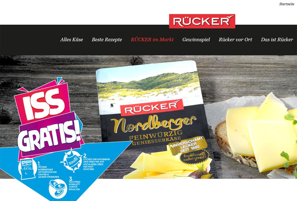 Rücker Nordberger Käse gratis