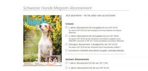 Schweizer Hunde Magazin kostenloses Probeheft