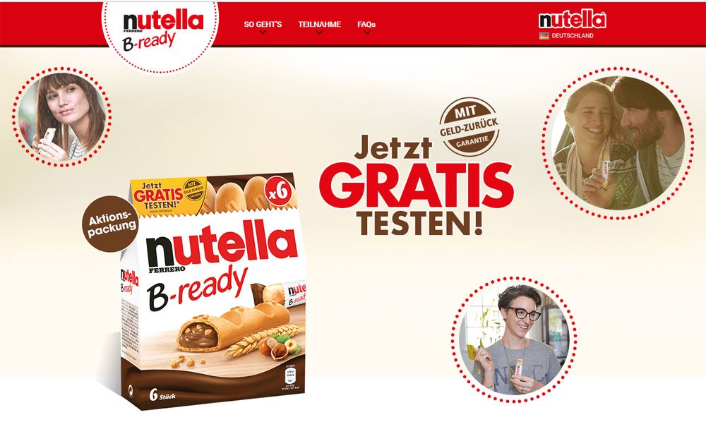 nutella B-ready gratis testen